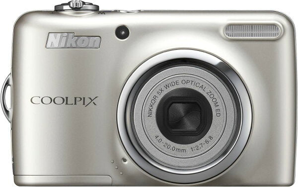 Japanese Vintage Camera | [Used] Nikon digital camera COOLPIX L23 Silver L23SL 10 million pixels, wide angle 28mm, 5x optical, 2.7-inch LCD, compatible with AA batteries, 30 days warranty from our store, popular mirrorless single-lens reflex camera with i