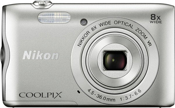 Japanese Vintage Camera | [Used] Nikon digital camera COOLPIX A300 8x optical zoom 20.05 million pixels Silver A300SL 30-day warranty at our store Popular mirrorless single-lens reflex camera with interchangeable lenses