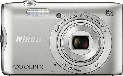 Japanese Vintage Camera | [Used] Nikon digital camera COOLPIX A300 8x optical zoom 20.05 million pixels Silver A300SL 30-day warranty at our store Popular mirrorless single-lens reflex camera with interchangeable lenses