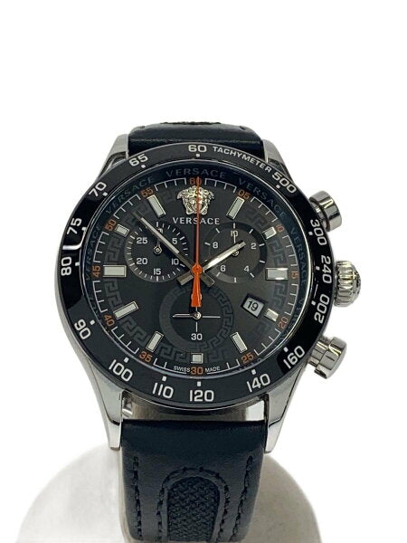 Japanese Vintage Watch | [Used] VERSACE quartz watch/analog/leather/BLK/BLK/ー/VE2U [Clothing goods, etc.]