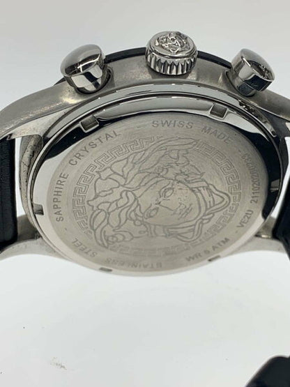 Japanese Vintage Watch | [Used] VERSACE quartz watch/analog/leather/BLK/BLK/ー/VE2U [Clothing goods, etc.]