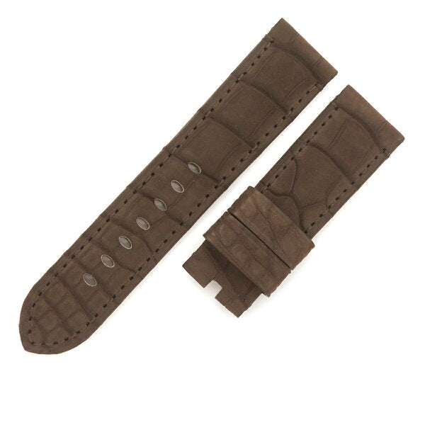 Japanese Vintage Watch | Panerai PANERAI Watch Parts Leather Band Crocodile Brown Like New Genuine Replacement Croco Belt Buckle Strap 24mm Brown Brown [Used]
