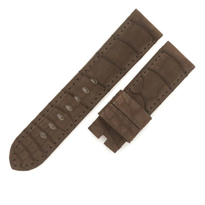 Japanese Vintage Watch | Panerai PANERAI Watch Parts Leather Band Crocodile Brown Like New Genuine Replacement Croco Belt Buckle Strap 24mm Brown Brown [Used]