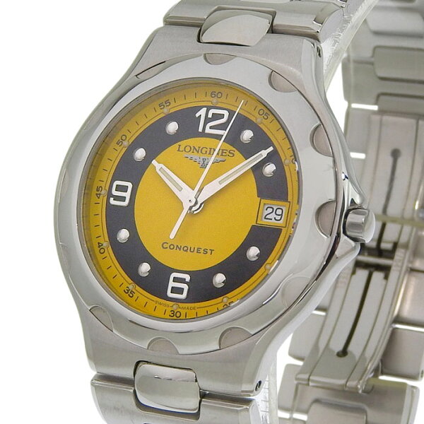 Vintage Watch from Japan | LONGINES Conquest Hanshin Tigers Model Limited to 999 pieces L1.631.4.08.6 Yellow x Black Dial SS Stainless Steel 94.2g Watch Quartz Men's Free Shipping 241001032633
