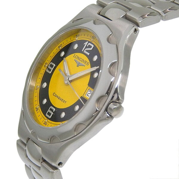 Vintage Watch from Japan | LONGINES Conquest Hanshin Tigers Model Limited to 999 pieces L1.631.4.08.6 Yellow x Black Dial SS Stainless Steel 94.2g Watch Quartz Men's Free Shipping 241001032633
