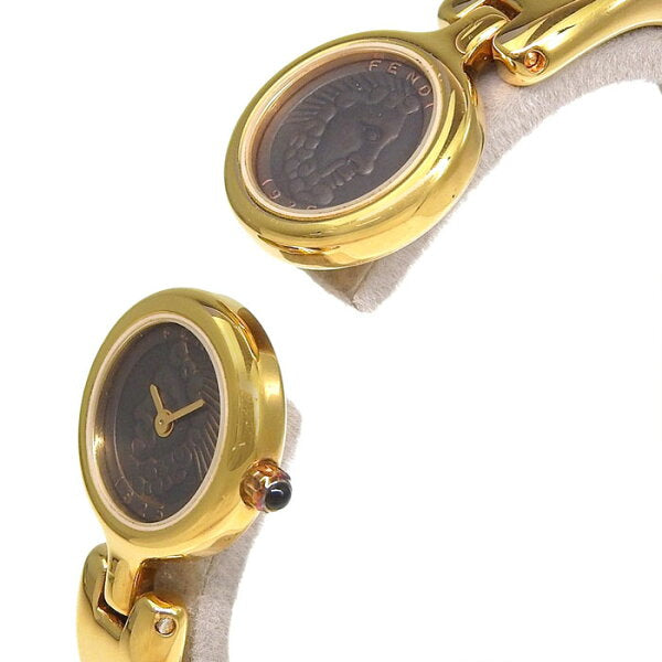 Vintage Watch from Japan | FENDI Bangle Watch 600L Dark Brown Dial GP 27.6g Watch Quartz Ladies Free Shipping 241001032736