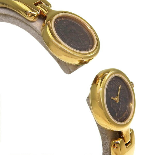 Vintage Watch from Japan | FENDI Bangle Watch 600L Dark Brown Dial GP 27.6g Watch Quartz Ladies Free Shipping 241001032736