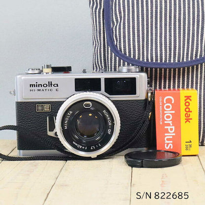 Japanese Vintage Camera | [Refurbished] [With warranty] minolta HI-MATIC E S/N 822685 (set with case and film) Film camera Film camera [Used]