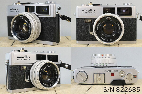 Japanese Vintage Camera | [Refurbished] [With warranty] minolta HI-MATIC E S/N 822685 (set with case and film) Film camera Film camera [Used]