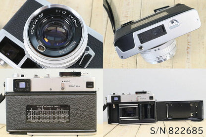 Japanese Vintage Camera | [Refurbished] [With warranty] minolta HI-MATIC E S/N 822685 (set with case and film) Film camera Film camera [Used]