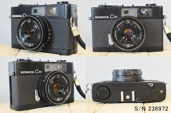 Japanese Vintage Camera | [Refurbished] [With warranty] Konica KONICA C35 Black S/N 236972 (Set with case and film) Film camera Film camera [Used]