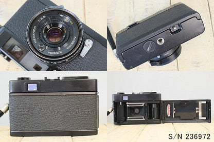 Japanese Vintage Camera | [Refurbished] [With warranty] Konica KONICA C35 Black S/N 236972 (Set with case and film) Film camera Film camera [Used]