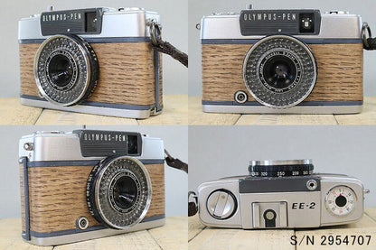 Japanese Vintage Camera | [Refurbished] [With warranty] Olympus OLYMPUS PEN EE-2 Natural wood finish S/N 2954707 (set with case and film) Film camera Film camera [Used]