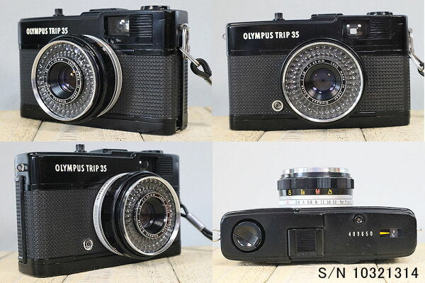 Japanese Vintage Camera | [Refurbished] [With warranty] Olympus OLYMPUS TRIP 35 Black S/N 489650 (Set with case and film) Film camera Film camera [Used]