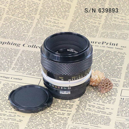 Japanese Vintage Camera | [With warranty] [Used] Old lens Nikon Micro-NIKKOR-P Auto 55mm F3.5 Nikon F mount S/N 639893 (with pouch)