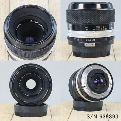 Japanese Vintage Camera | [With warranty] [Used] Old lens Nikon Micro-NIKKOR-P Auto 55mm F3.5 Nikon F mount S/N 639893 (with pouch)
