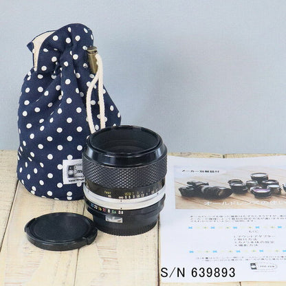 Japanese Vintage Camera | [With warranty] [Used] Old lens Nikon Micro-NIKKOR-P Auto 55mm F3.5 Nikon F mount S/N 639893 (with pouch)
