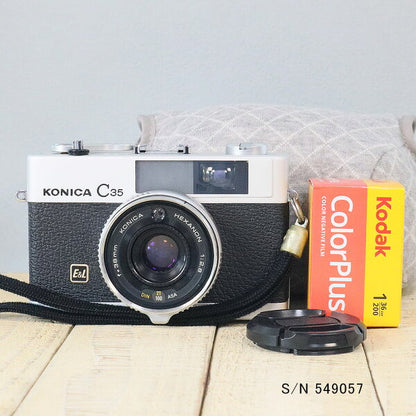 Japanese Vintage Camera | [Refurbished] [With warranty] Konica KONICA C35 E&L S/N 549057 (set with case and film) Film camera Film camera [Used]