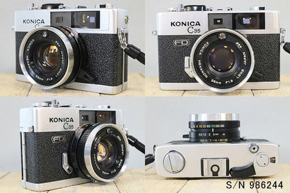 Japanese Vintage Camera | [Refurbished] [With warranty] Konica KONICA C35 FD S/N 295757 (set with case and film) Film camera Film camera [Used]
