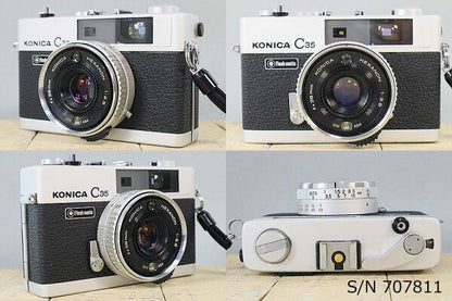 Japanese Vintage Camera | [Refurbished] [With warranty] Konica KONICA C35 Flashmatic S/N 707811 (set with case and film) Film camera Film camera [Used]