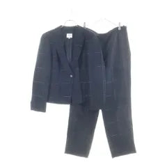 ARMANI COLLEZIONI Plaid Pattern Setup Tailored Jacket Long Pants Black