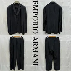 Emporio Armani 3 Button Nylon Wool Tailored Jacket 1 Tuck Slacks Setup Suit Made in Italy Glossy Men's 50 ISItems 50156845