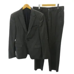 Emporio Armani Suit Setup Jacket Pants Fully Lined Single Shadow Check 46 Black Gray 0406