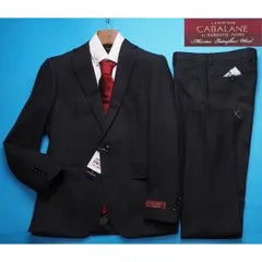 New 86,000 yen Available at major department stores Autumn/Winter "CABALANE Italian Fabric" 100% Wool Herringbone Suit AB4 Black (A) 1112271