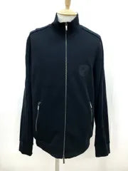 GIORGIO ARMANI Track Jacket 50 Dark Navy Long Sleeve Double Zip Black Tag Good Condition 2411WR024