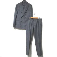 Good Condition EMPORIO ARMANI CITY LINE Herringbone Tailored Jacket + Slacks Pants Suit Setup 48 Men's Old Clothes Used USED