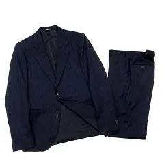 Like new Emporio Armani EMPORIO ARMANI SAVILE LINE suit top and bottom set striped 2B jacket pants navy blue 50 large size