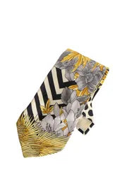 [Great coupons now available!] 80's 90's Versace Handmade All-over Pattern Tie / Old Luxury 100% Silk Business Suit Casual Floral Pattern Dot Multicolor