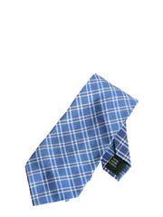 [Great coupons now available!] Lauren Ralph Lauren Check Tie / Old Polo Handmade 100% Silk Business Suit Casual Traditional Blue All-over Pattern