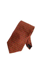 [Discount coupons now available!] 90s USA made Brooks Brothers Makers all-over pattern necktie / old luxury 100% silk business suit casual chain pattern traditional fashion