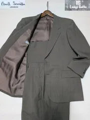[Good item] Paul Smith LONDON Elegant glen check merino wool tailored suit Top and bottom M Around 80's