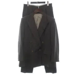 Burberrys Vintage Suit Setup Double Charcoal Gray 94-84-165 AB4 ■GY09