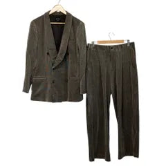 Good Condition Giorgio Armani 2025 Model Velor Tailored Jacket Slacks Pants Suit Setup Size 46 Brown Men's Old Clothes Used USED