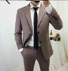 men's suit set brown