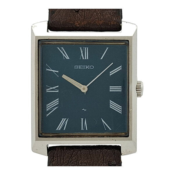 Japanese Vintage Watch | Seiko Chariot Rectangular Blue Dial 2220-3031 Manual Winding Stainless Steel Men's Boys SEIKO [Antique Vintage] [Used] [Watch]