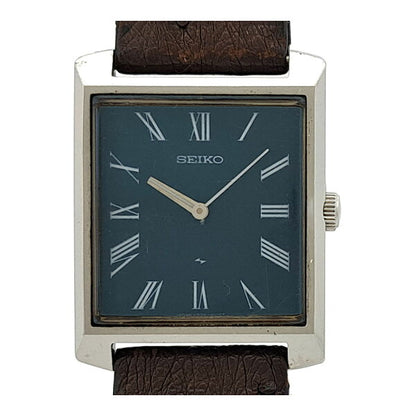 Japanese Vintage Watch | Seiko Chariot Rectangular Blue Dial 2220-3031 Manual Winding Stainless Steel Men's Boys SEIKO [Antique Vintage] [Used] [Watch]