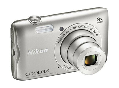 Japanese Vintage Camera | [Used] Nikon Digital Camera COOLPIX A300 8x Optical Zoom 20.05 million pixels Silver A300SL Mirrorless SLR Digital Camera Interchangeable Lens Used