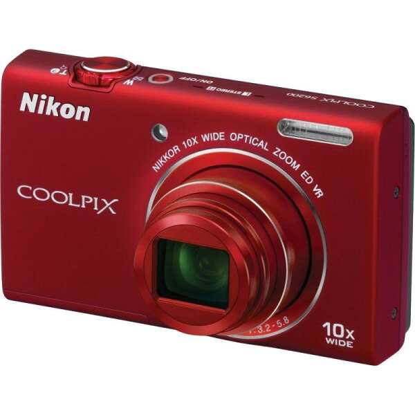 Japanese Vintage Camera | [Used] Nikon COOLPIX S6200 16 MP Digital Camera 10x Optical Zoom NIKKOR ED Glass Lens and HD 720p Video (Red)