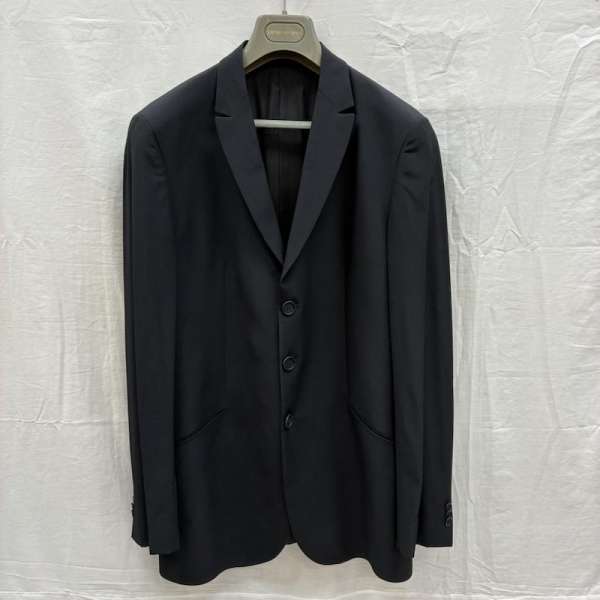 Emporio Armani 3 Button Nylon Wool Tailored Jacket 1 Tuck Slacks Setup Suit Made in Italy Glossy Men's 50 ISItems [Old Clothing] 50156845