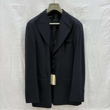 Emporio Armani 2 Button Nylon Wool Tailored Jacket Slacks Setup Suit Made in Italy Striped Men's 50 ISItems [Old Clothing] 50156847