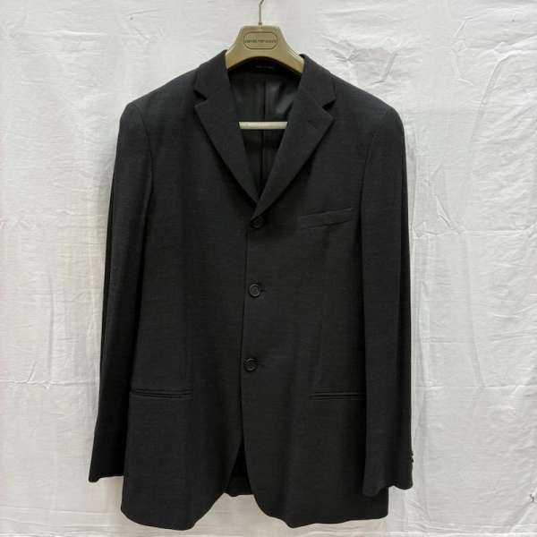 Emporio Armani 3 Button Rayon Nylon Wool Stretch Tailored Jacket 2 Tuck Slacks Setup Suit Men's 50 ISItems 50156851
