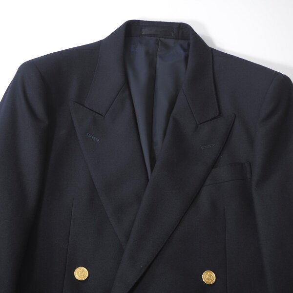Burberry Mens Double Breasted Suit Wool Japan | Good Condition Burberry Burberrys’ Vintage Gold Button Double Breasted Suit Jacket Slacks 94-84-165 Navy Men’s Genuine Product 6-ZC004