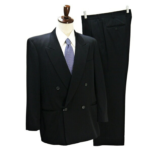 Pierre Cardin 4-button double suit 3-button cuff AB6 L Black Two-tuck Spring/Autumn/Winter 109924 PC14X801A 6NC041 [Men's Business] 202603