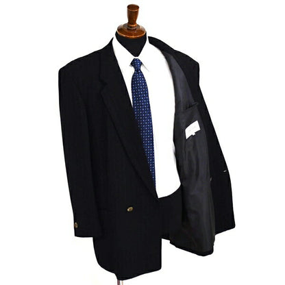 GIOVE GIUNOE 2 button double suit M YA6 black striped three tuck cuffs 3 buttons open opening 81B353 Summer clothing spring summer 6XB012 [Men's business] 202601