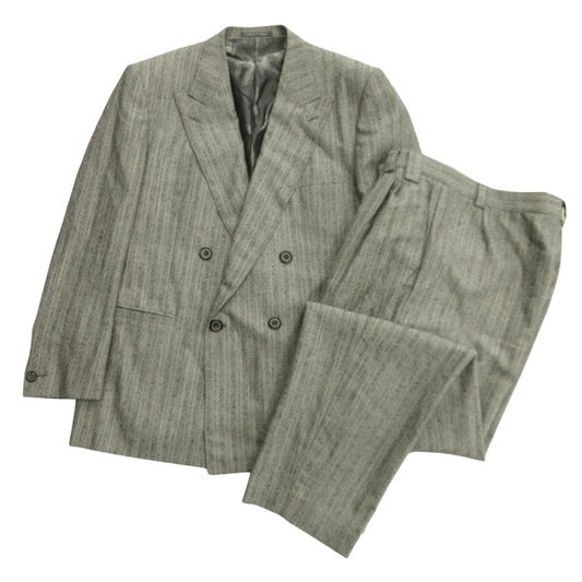 Versace Double Breasted Suit Japan | Gianni Versace Suit Setup Double Jacket Pants Medusa 90's Vintage 56 Gray Men's Re:MODE Brand Used Clothing