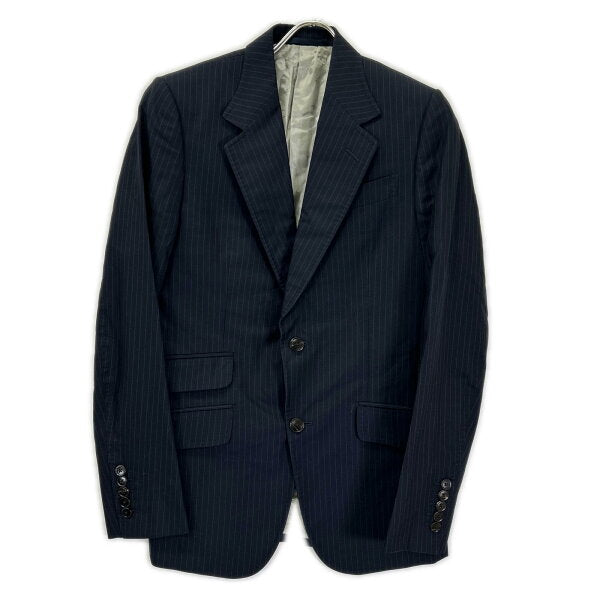 Vintage Gucci Double Breasted Suit Cotton Japan | GUCCI Gucci 406130 Z414A Black Pinstripe Bee Inner Double Pocket Suit Setup Suit Setup 44R Black Men's [Used]